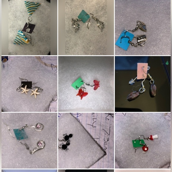 NWT butterfly earrings stainless & ceramic sparkle earring pair v… - Picture 10 of 10